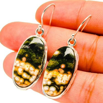 Ocean Jasper Earrings handcrafted by Ana Silver Co - EARR416804