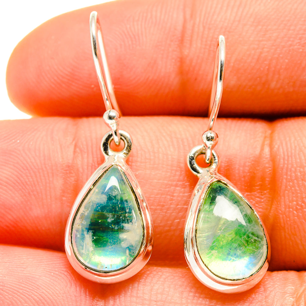Green Moonstone Earrings handcrafted by Ana Silver Co - EARR416811