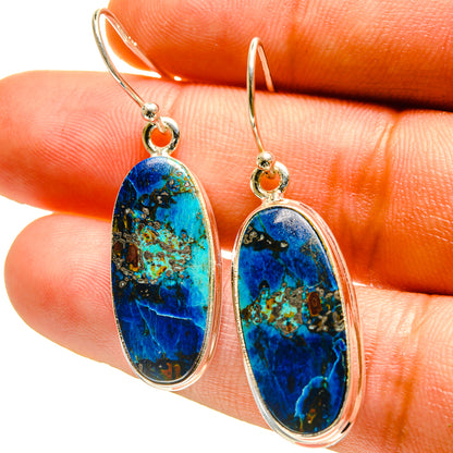 Shattuckite Earrings handcrafted by Ana Silver Co - EARR416814