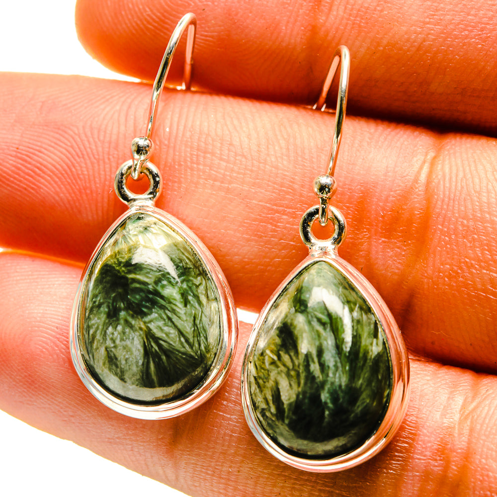 Seraphinite Earrings handcrafted by Ana Silver Co - EARR416825