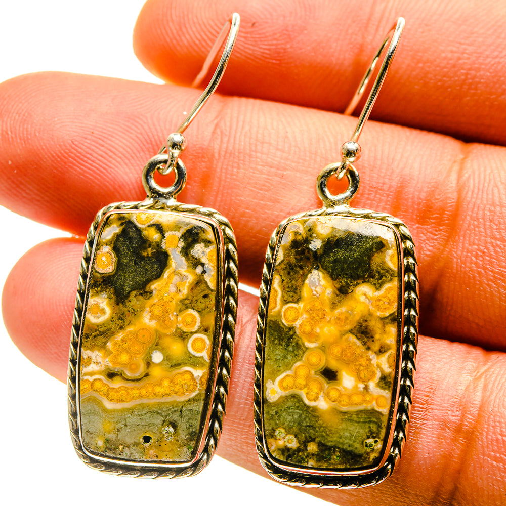 Ocean Jasper Earrings handcrafted by Ana Silver Co - EARR416834