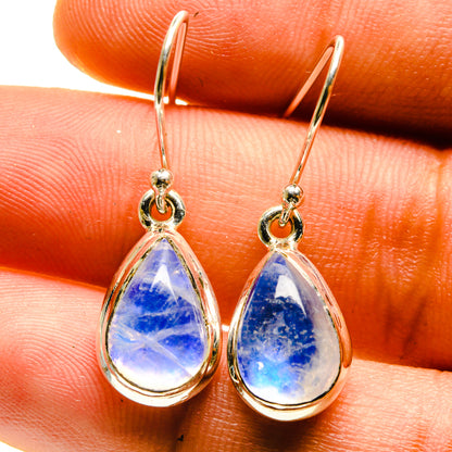 Rainbow Moonstone Earrings handcrafted by Ana Silver Co - EARR416839