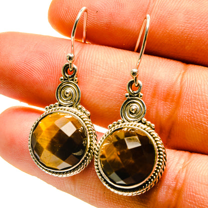 Tiger Eye Earrings handcrafted by Ana Silver Co - EARR416841