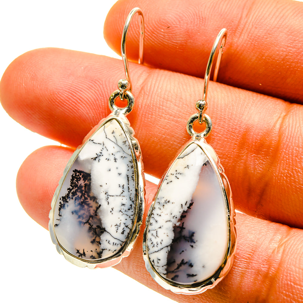 Dendritic Opal Earrings handcrafted by Ana Silver Co - EARR416846
