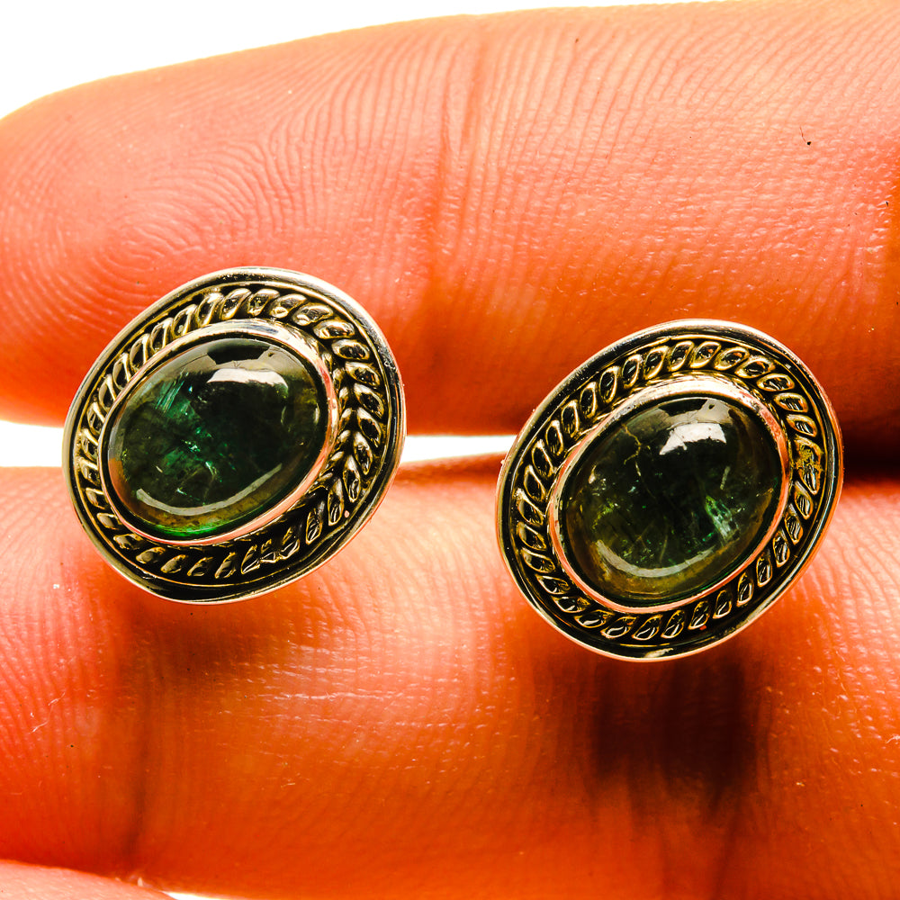 Green Tourmaline Earrings handcrafted by Ana Silver Co - EARR416851