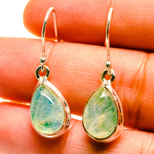 Green Moonstone Earrings handcrafted by Ana Silver Co - EARR416855
