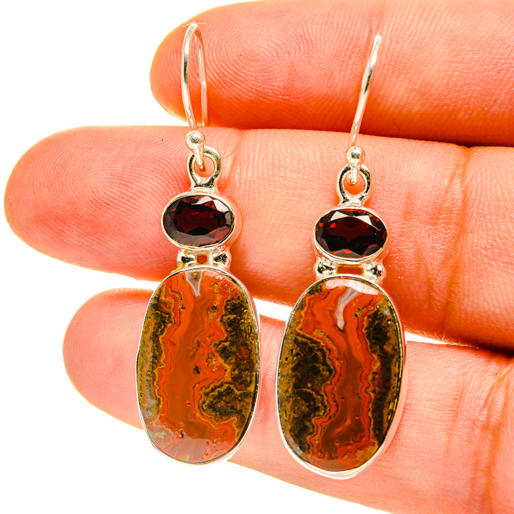 Moroccan Agate Earrings handcrafted by Ana Silver Co - EARR416862