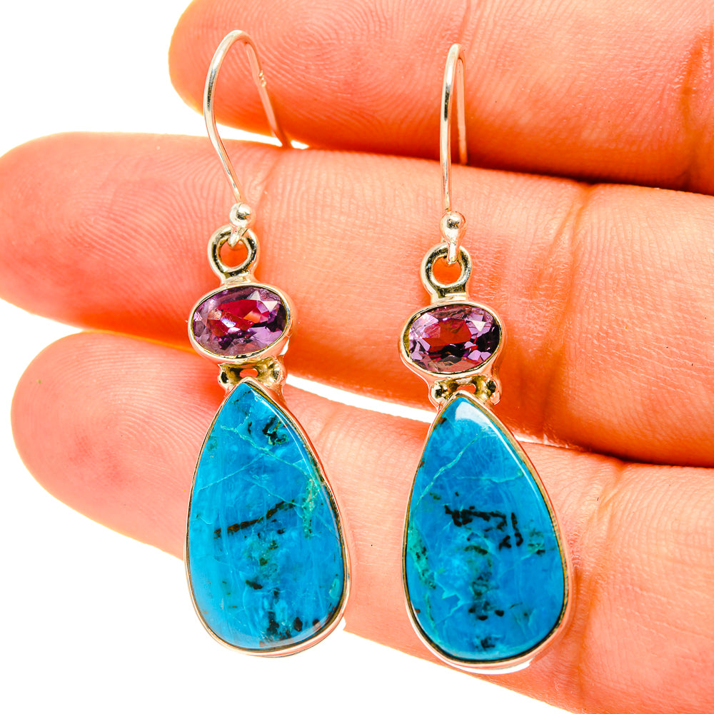 Chrysocolla Earrings handcrafted by Ana Silver Co - EARR416866