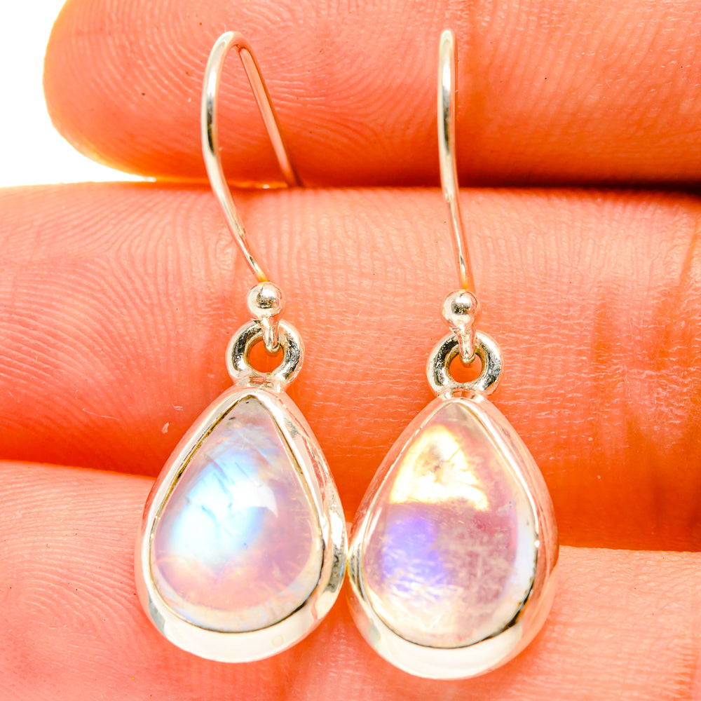 Rainbow Moonstone Earrings handcrafted by Ana Silver Co - EARR416875