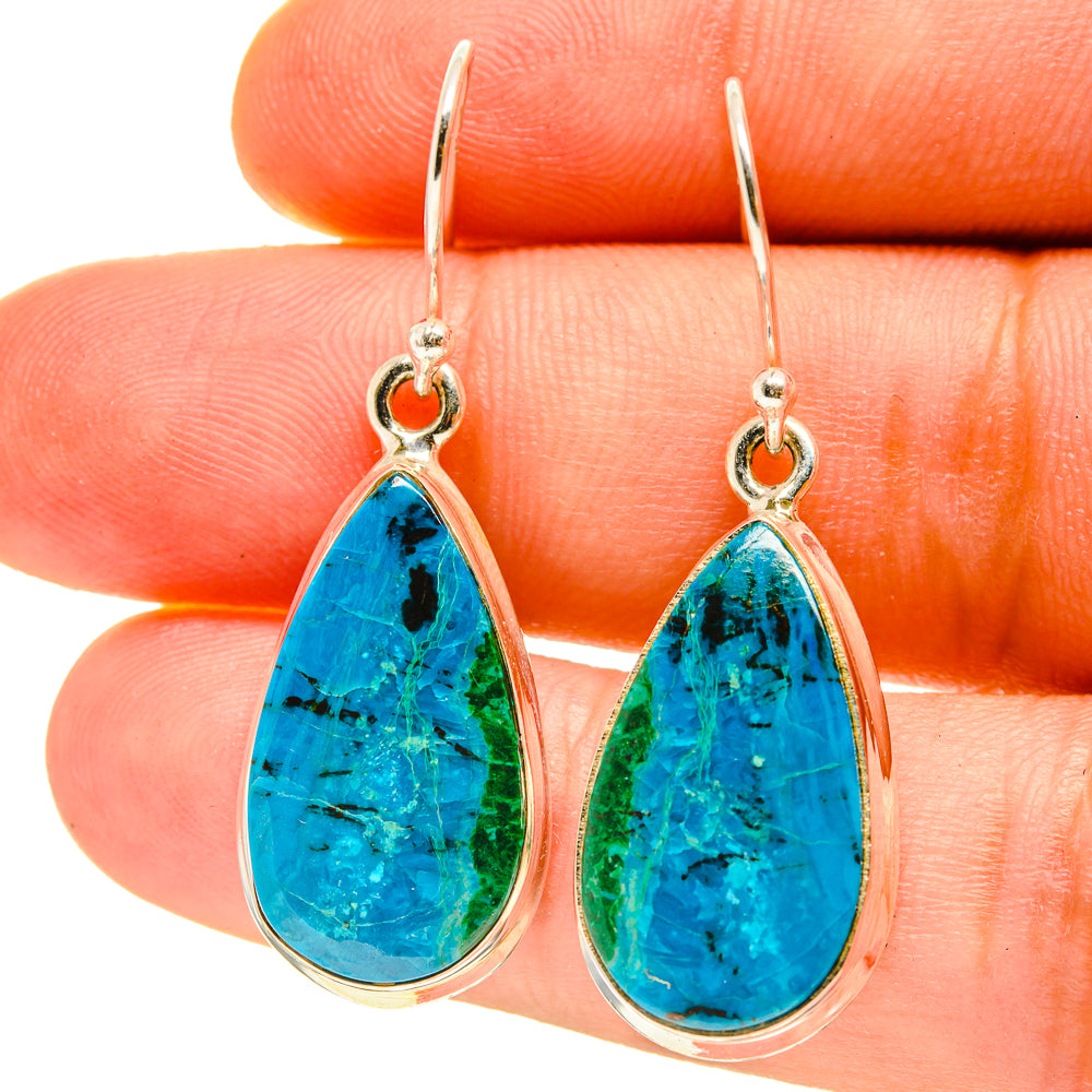 Chrysocolla Earrings handcrafted by Ana Silver Co - EARR416882