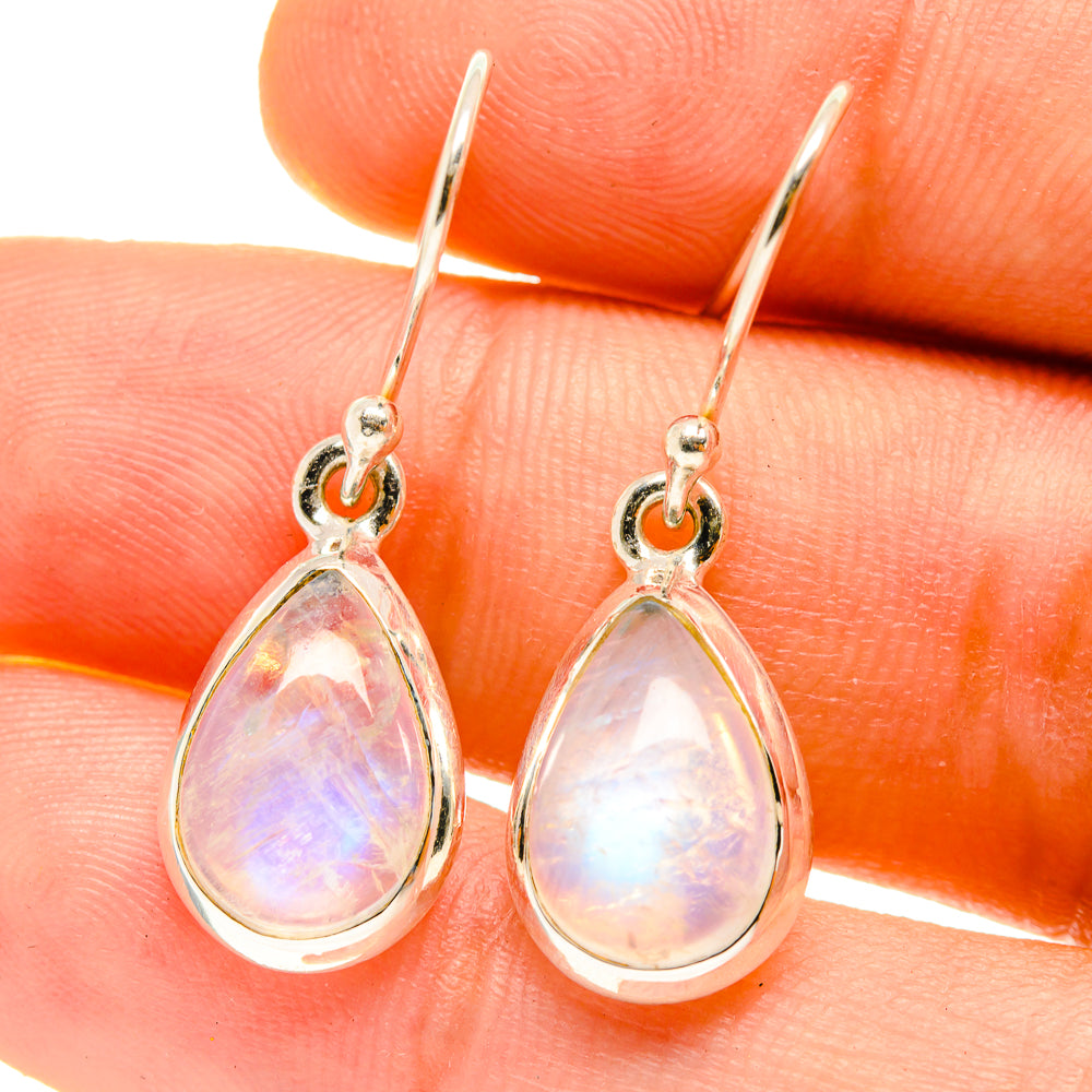 Rainbow Moonstone Earrings handcrafted by Ana Silver Co - EARR416886