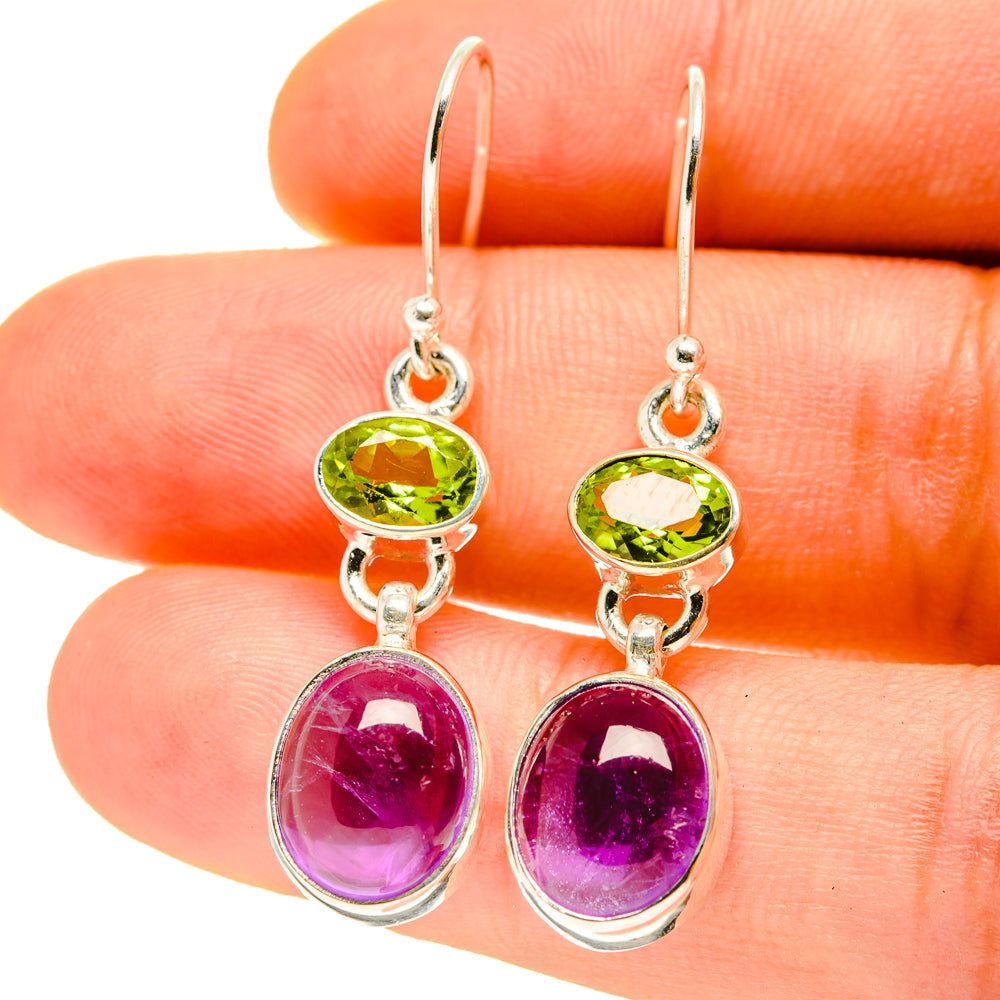 Amethyst Earrings handcrafted by Ana Silver Co - EARR416888