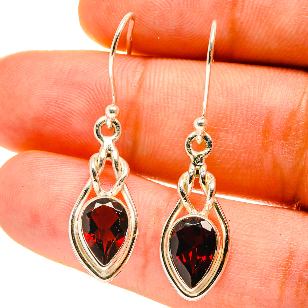 Garnet Earrings handcrafted by Ana Silver Co - EARR416891