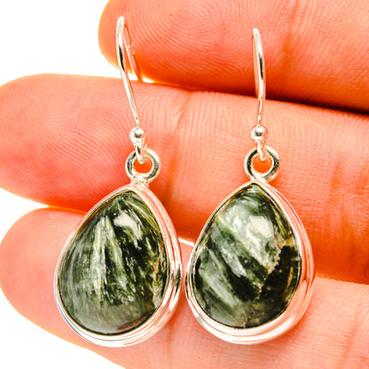 Seraphinite Earrings handcrafted by Ana Silver Co - EARR416897