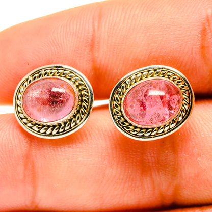 Pink Tourmaline Earrings handcrafted by Ana Silver Co - EARR416900