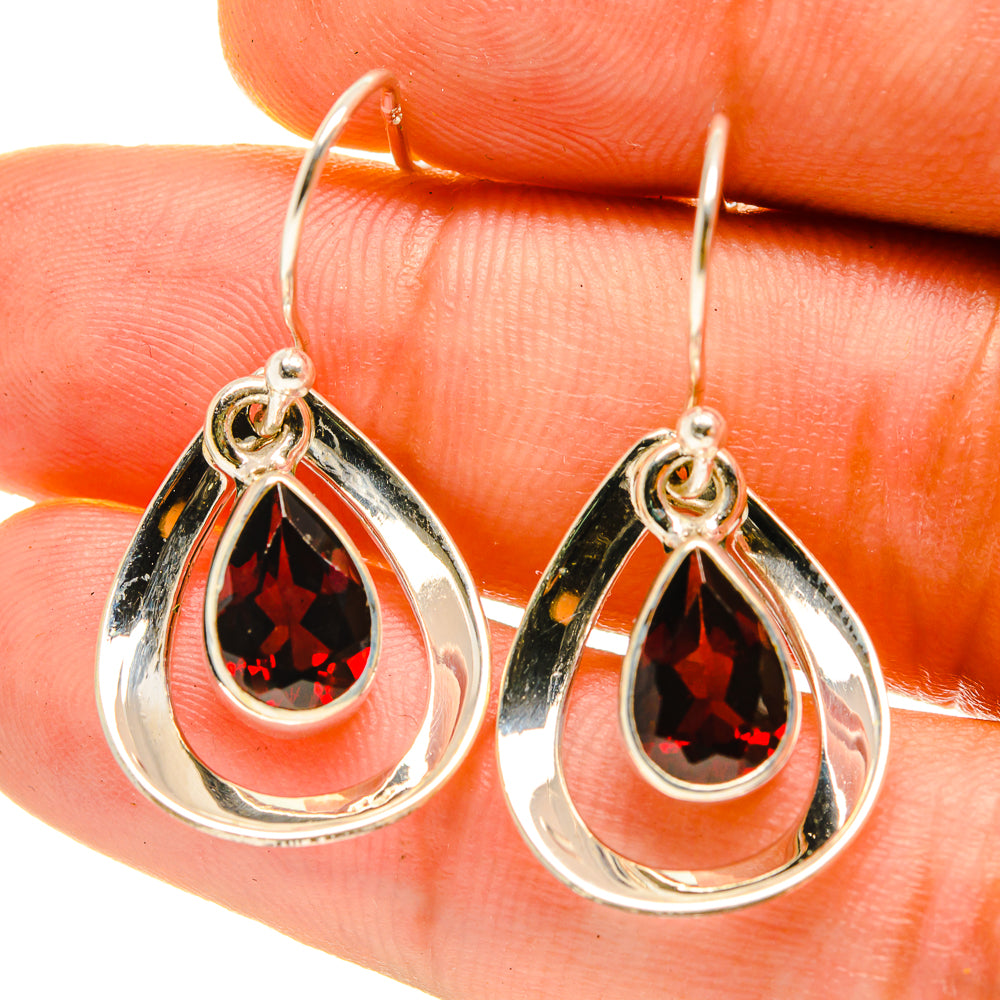 Garnet Earrings handcrafted by Ana Silver Co - EARR416905