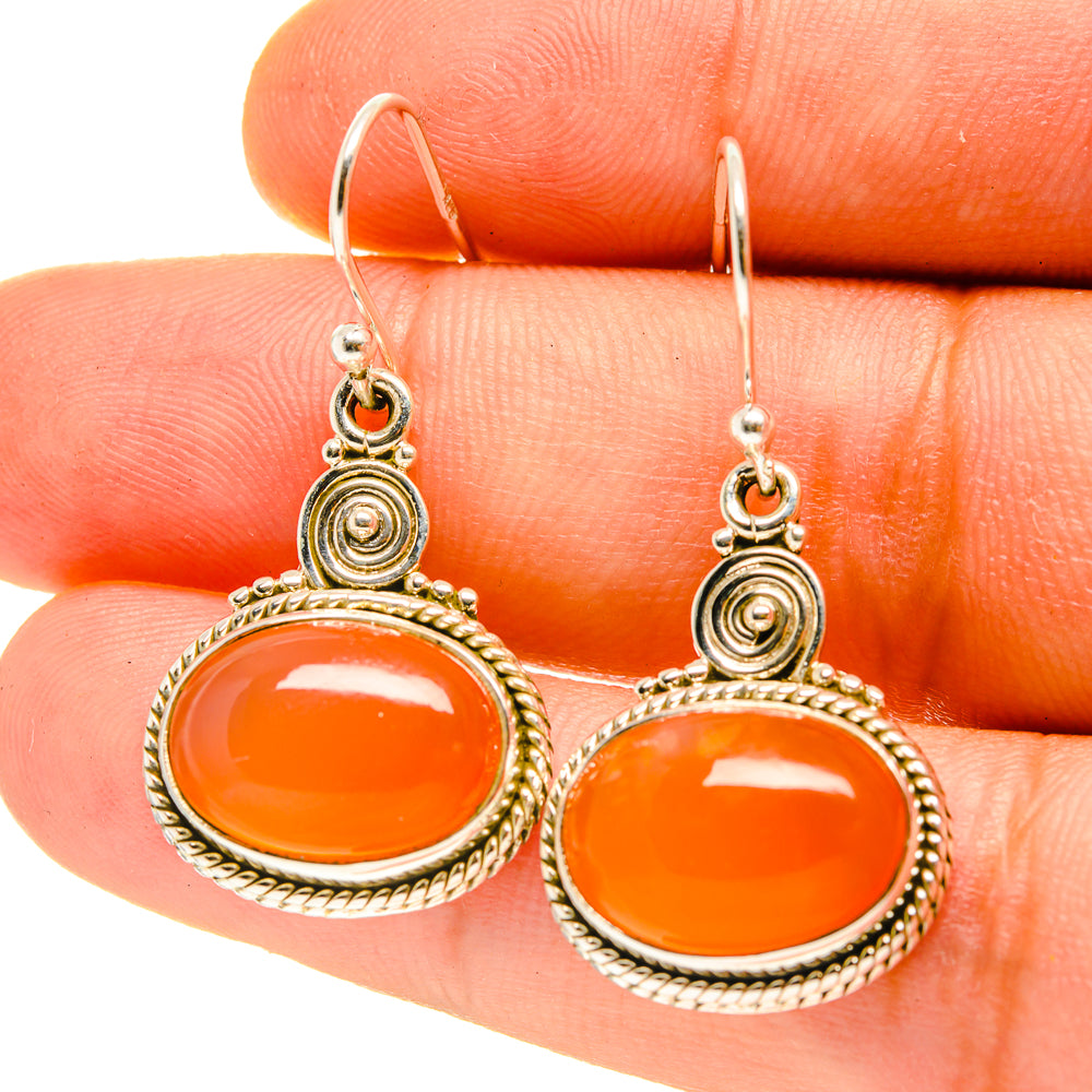 Carnelian Earrings handcrafted by Ana Silver Co - EARR416908
