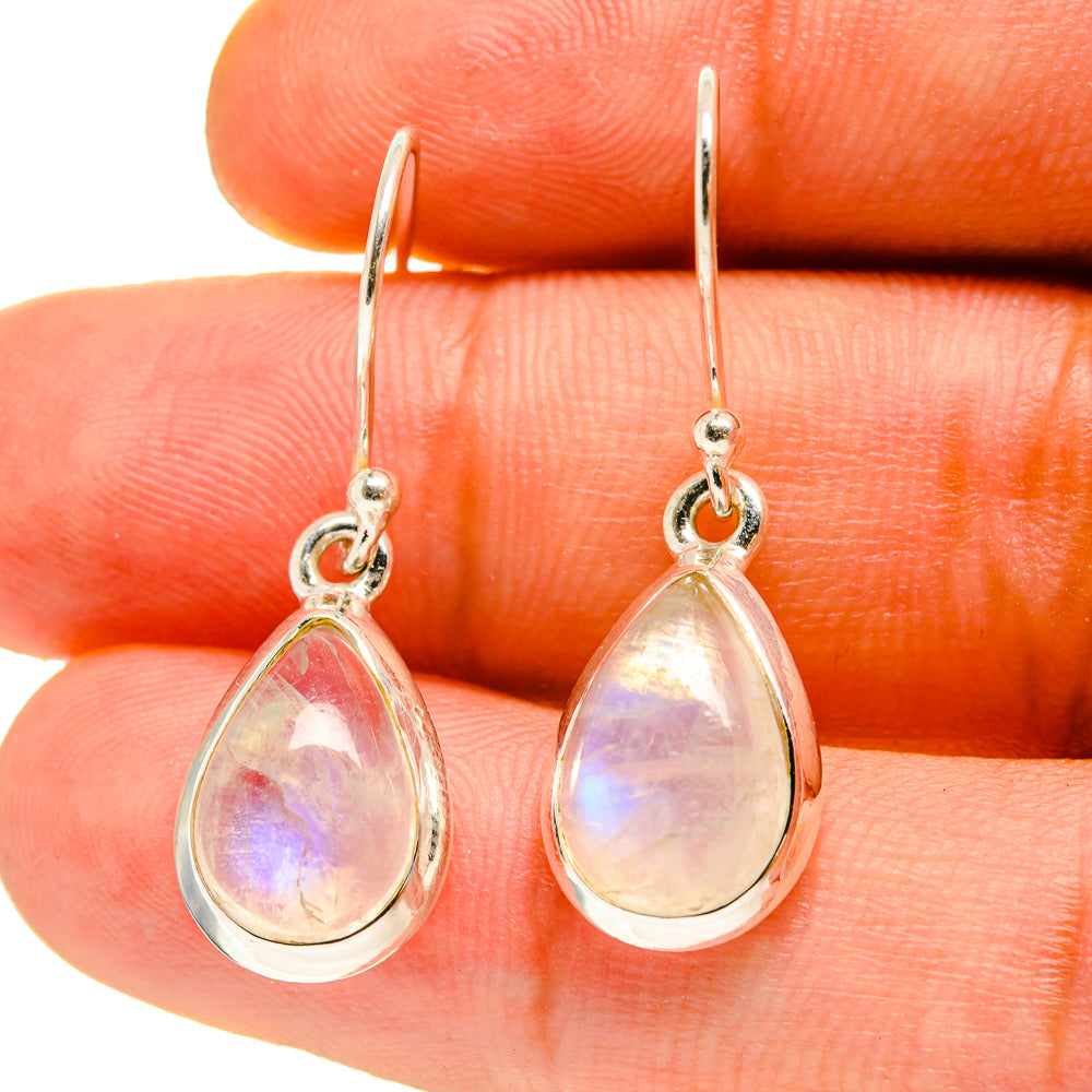 Rainbow Moonstone Earrings handcrafted by Ana Silver Co - EARR416913