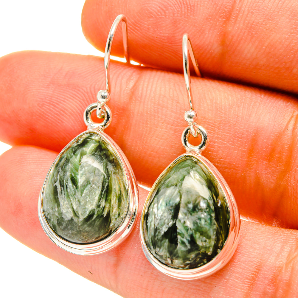 Seraphinite Earrings handcrafted by Ana Silver Co - EARR416924