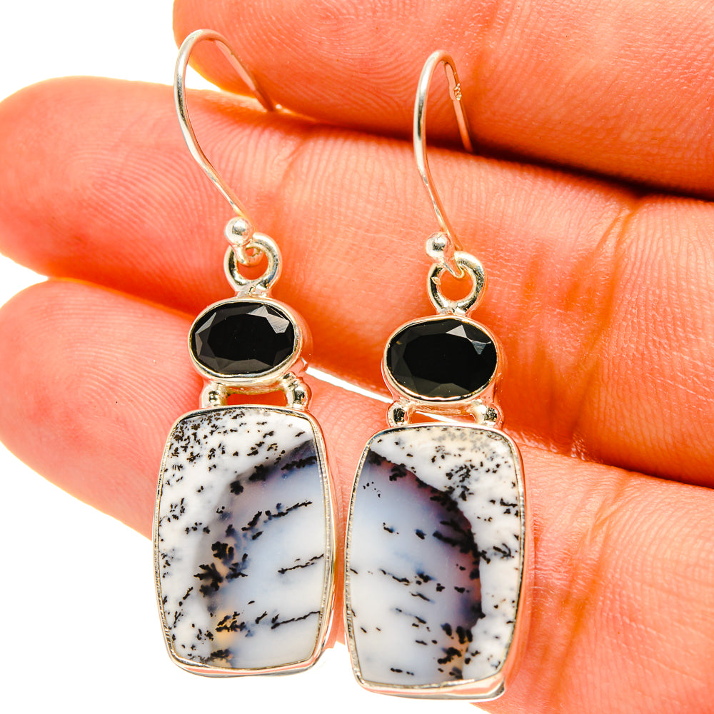 Dendritic Opal Earrings handcrafted by Ana Silver Co - EARR416925