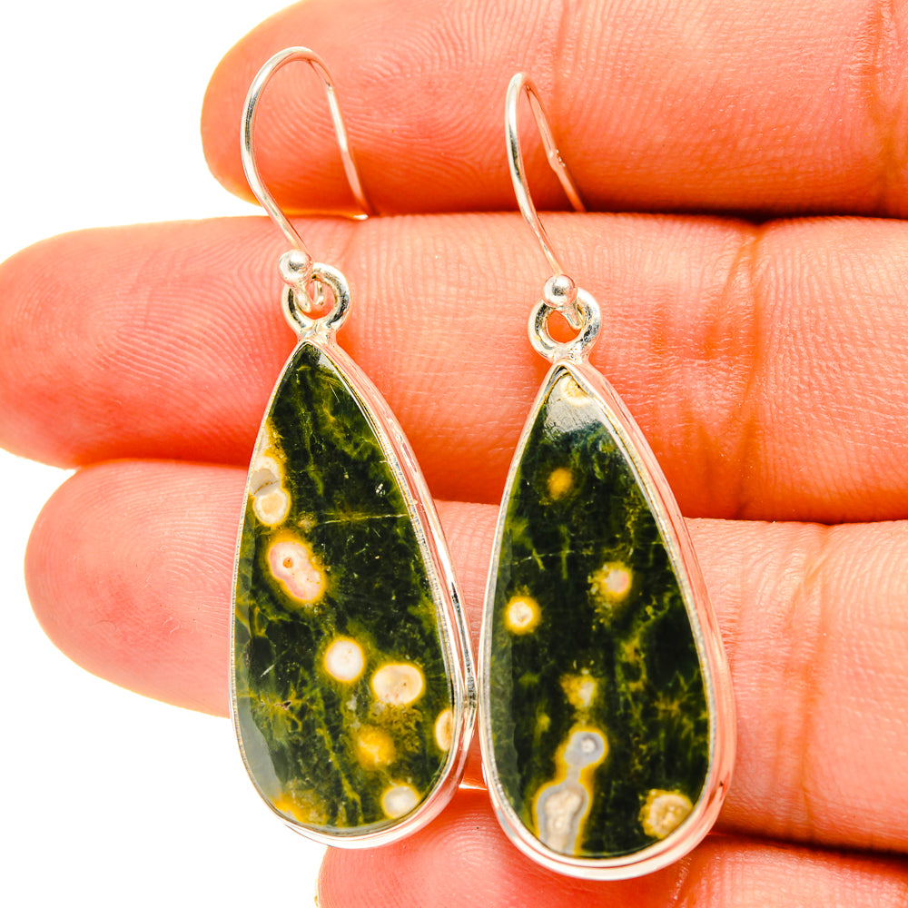 Ocean Jasper Earrings handcrafted by Ana Silver Co - EARR416928
