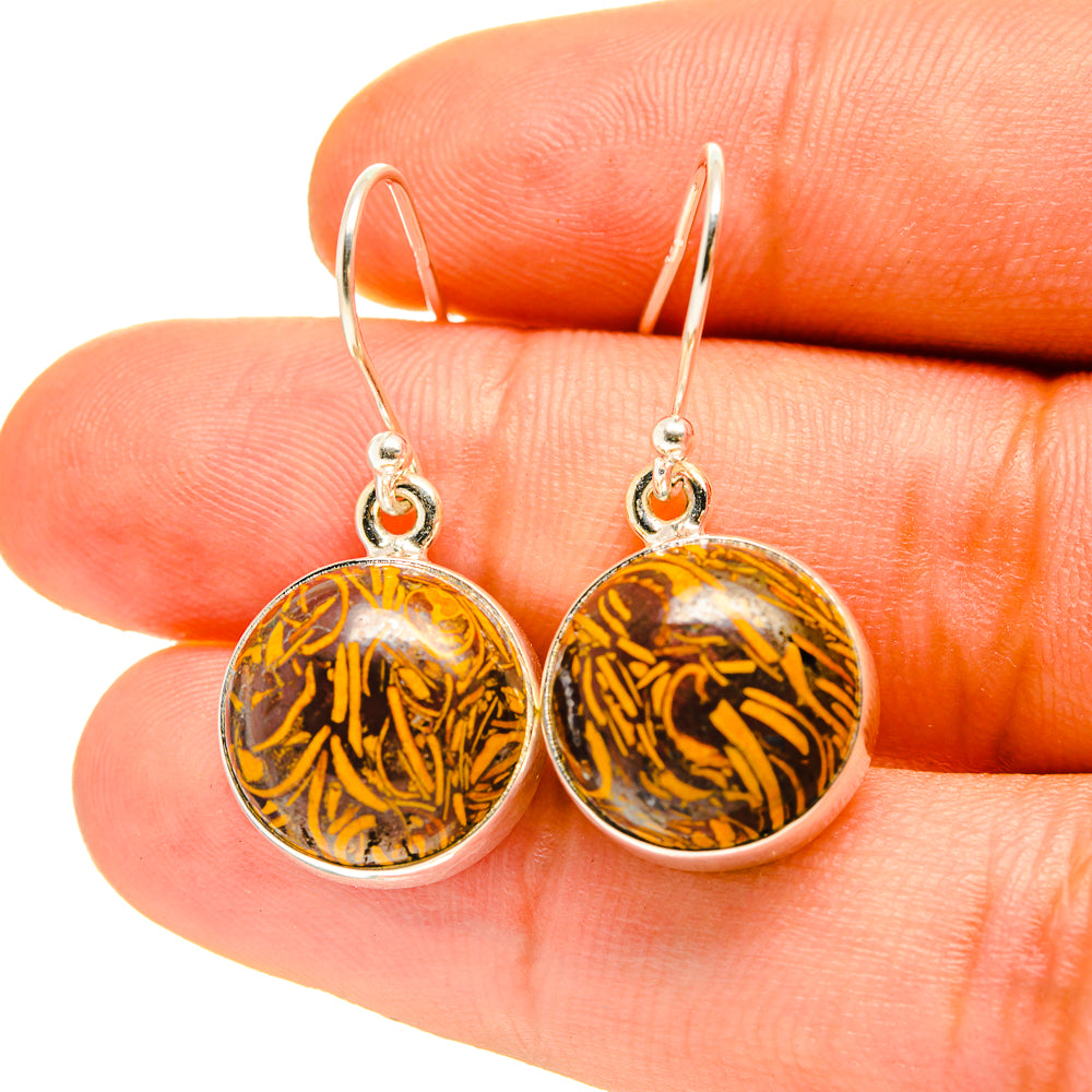 Palm Wood Jasper Earrings handcrafted by Ana Silver Co - EARR416935