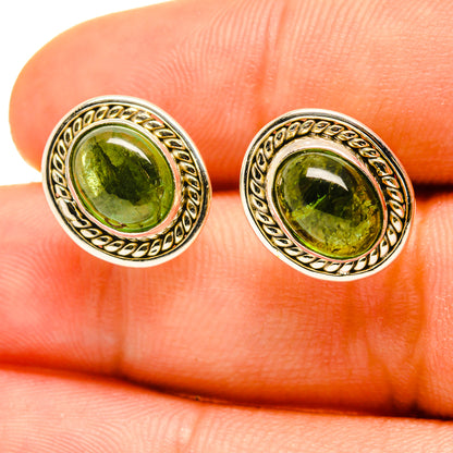 Green Tourmaline Earrings handcrafted by Ana Silver Co - EARR416939
