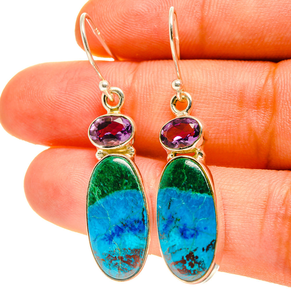 Chrysocolla Earrings handcrafted by Ana Silver Co - EARR416940