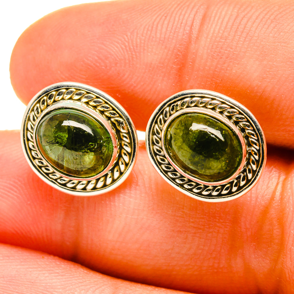Green Tourmaline Earrings handcrafted by Ana Silver Co - EARR416941