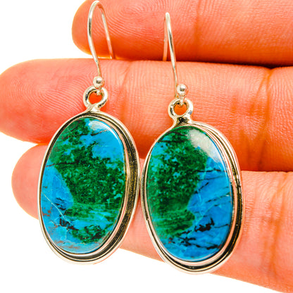 Chrysocolla Earrings handcrafted by Ana Silver Co - EARR416942