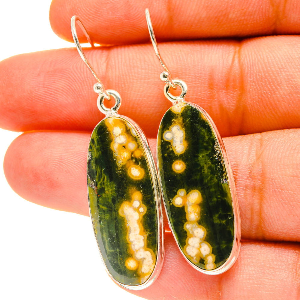Ocean Jasper Earrings handcrafted by Ana Silver Co - EARR416944