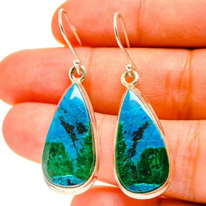 Chrysocolla Earrings handcrafted by Ana Silver Co - EARR416946