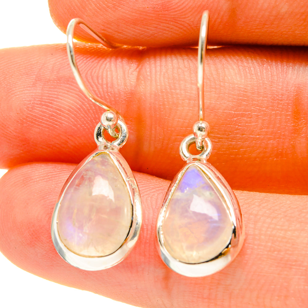 Rainbow Moonstone Earrings handcrafted by Ana Silver Co - EARR416949