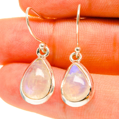 Rainbow Moonstone Earrings handcrafted by Ana Silver Co - EARR416949