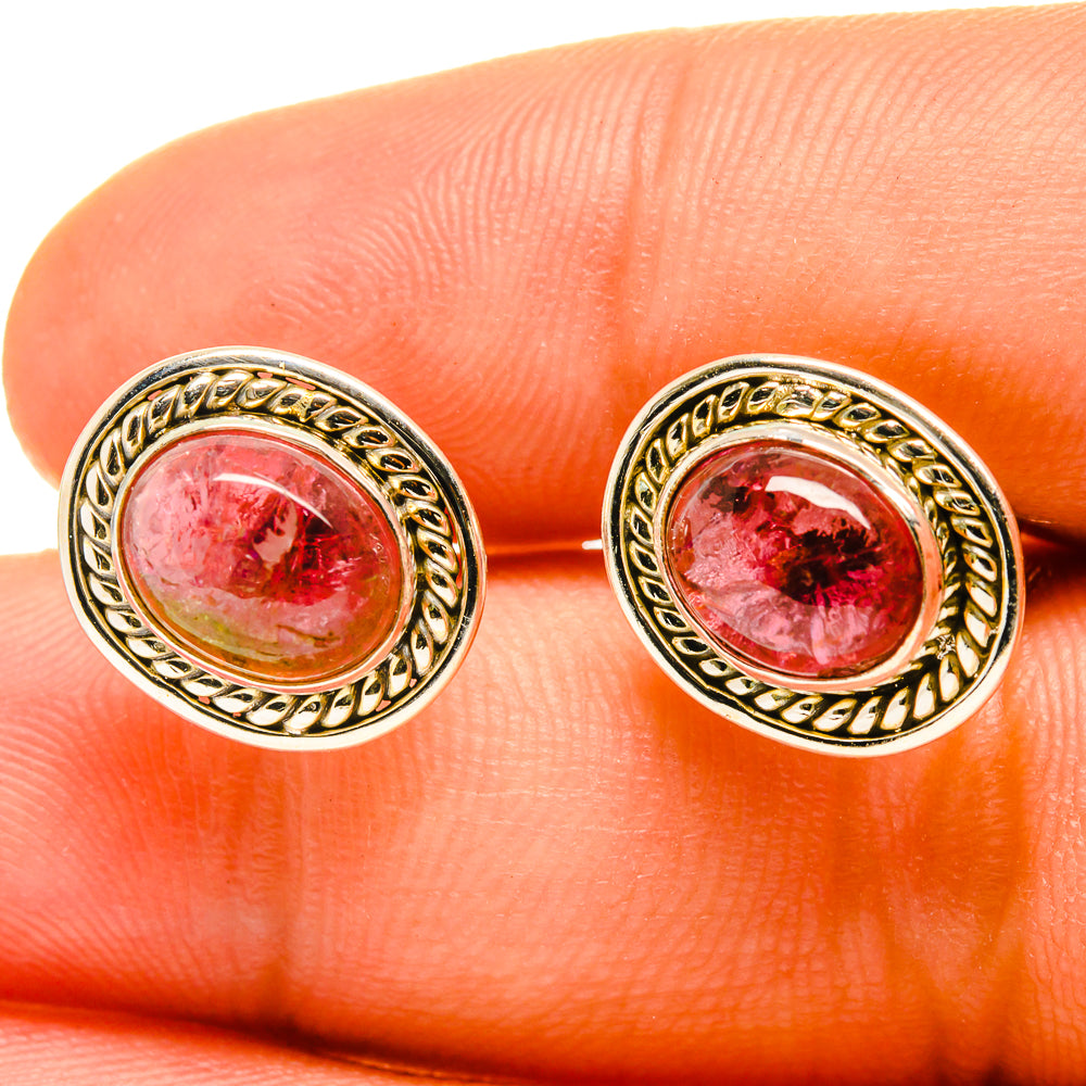 Pink Tourmaline Earrings handcrafted by Ana Silver Co - EARR416953