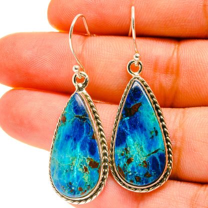 Shattuckite Earrings handcrafted by Ana Silver Co - EARR416958