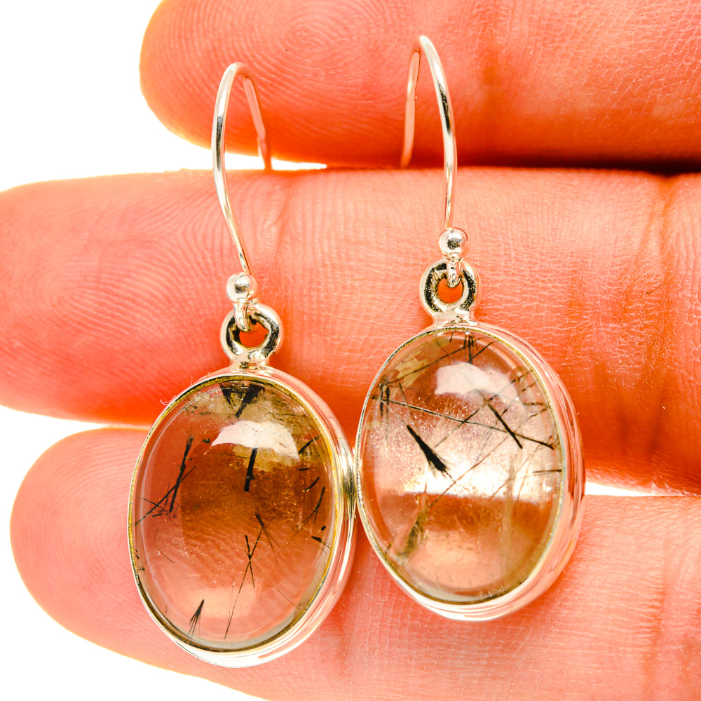 Tourmalinated Quartz Earrings handcrafted by Ana Silver Co - EARR416962