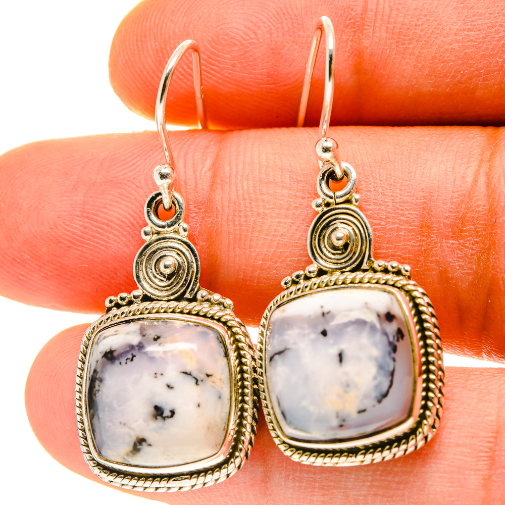 Dendritic Opal Earrings handcrafted by Ana Silver Co - EARR416964