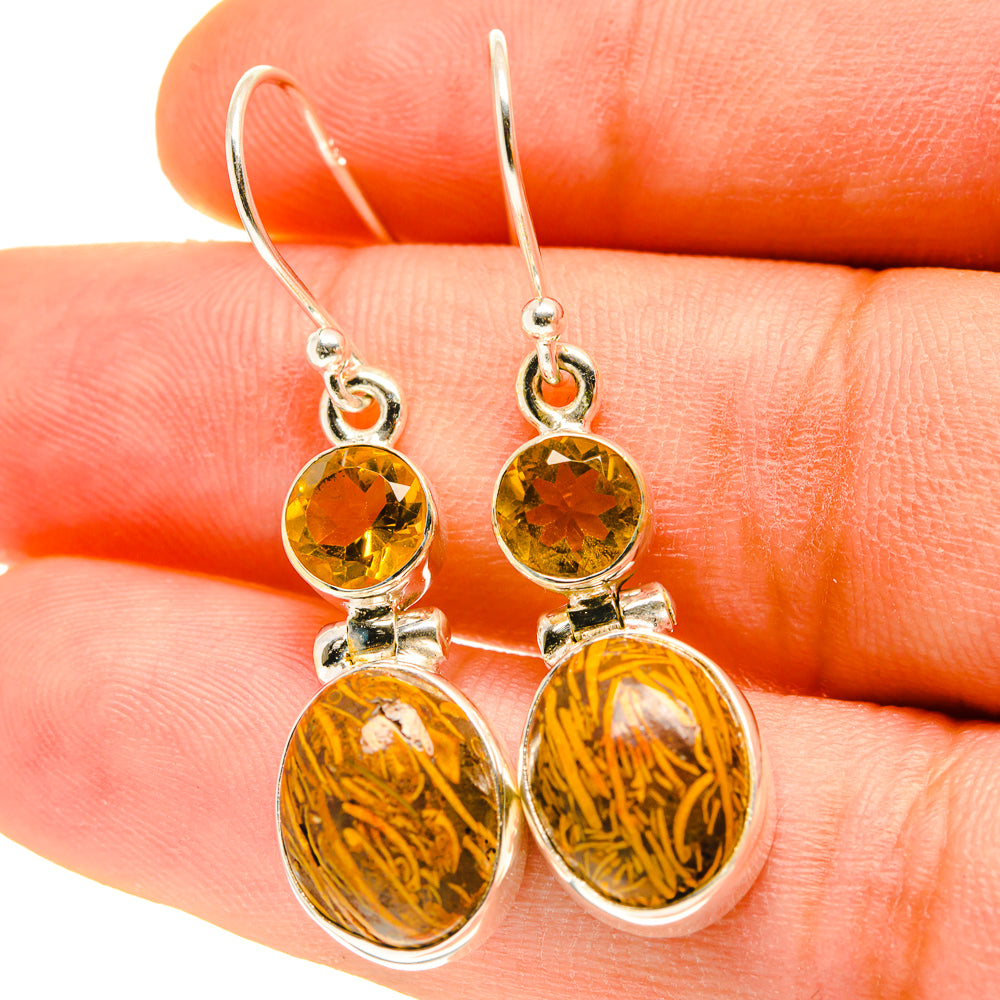 Palm Wood Jasper Earrings handcrafted by Ana Silver Co - EARR416975