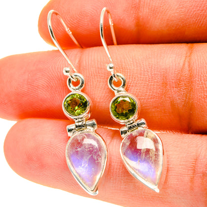 Rainbow Moonstone Earrings handcrafted by Ana Silver Co - EARR416984