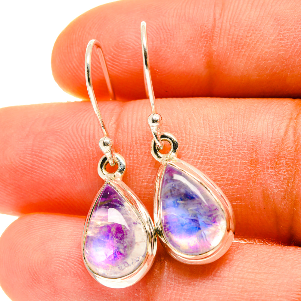Rainbow Moonstone Earrings handcrafted by Ana Silver Co - EARR416985