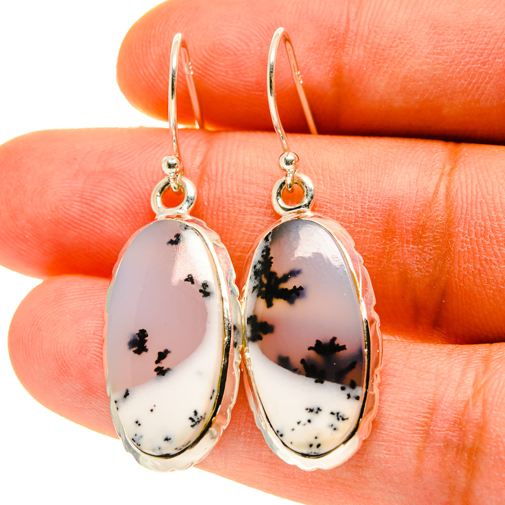 Dendritic Opal Earrings handcrafted by Ana Silver Co - EARR416988
