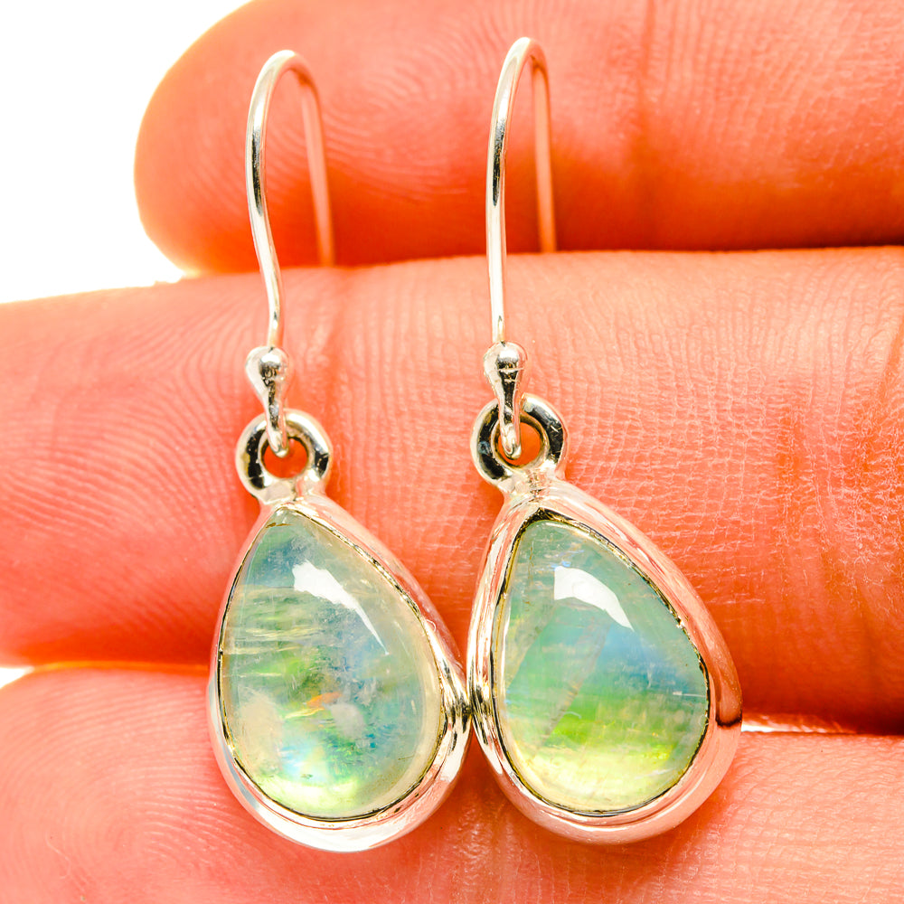 Green Moonstone Earrings handcrafted by Ana Silver Co - EARR416997