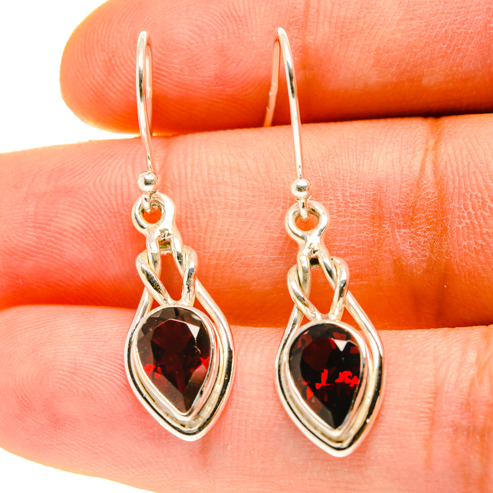 Garnet Earrings handcrafted by Ana Silver Co - EARR417003