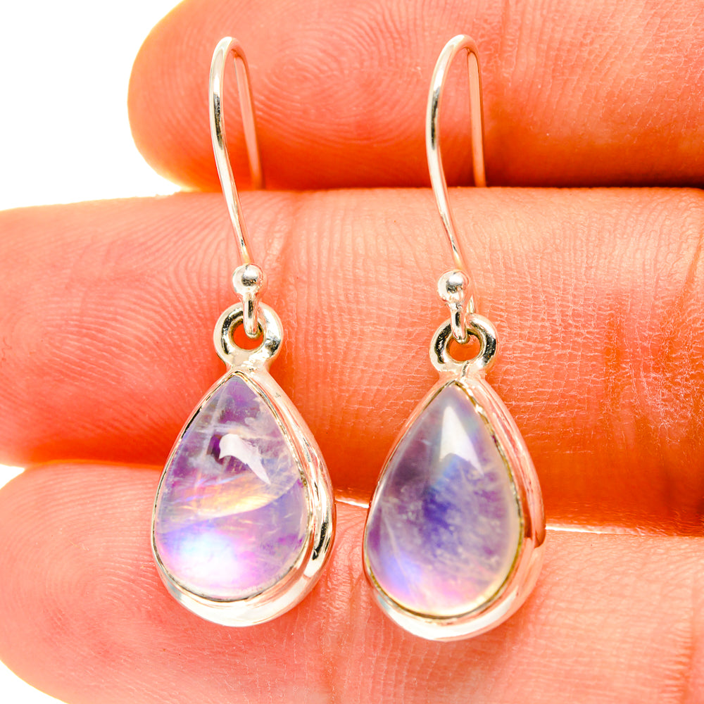 Rainbow Moonstone Earrings handcrafted by Ana Silver Co - EARR417004