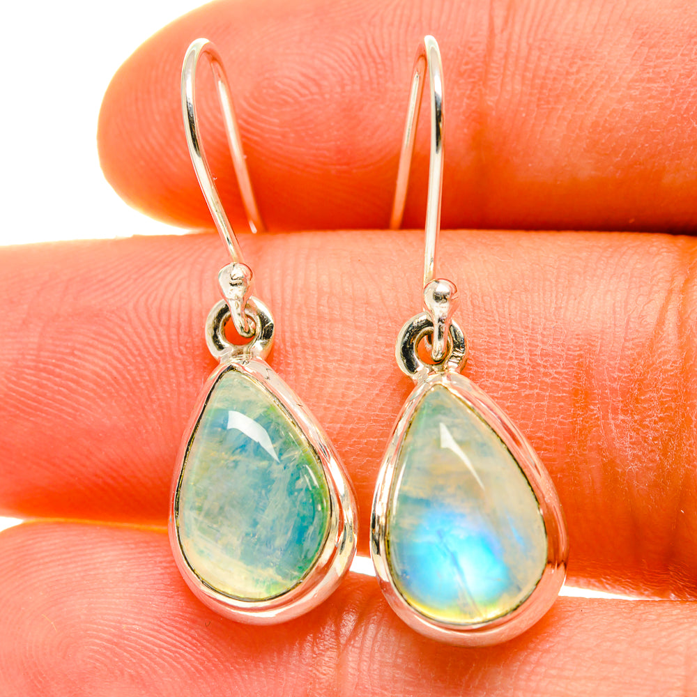 Rainbow Moonstone Earrings handcrafted by Ana Silver Co - EARR417006