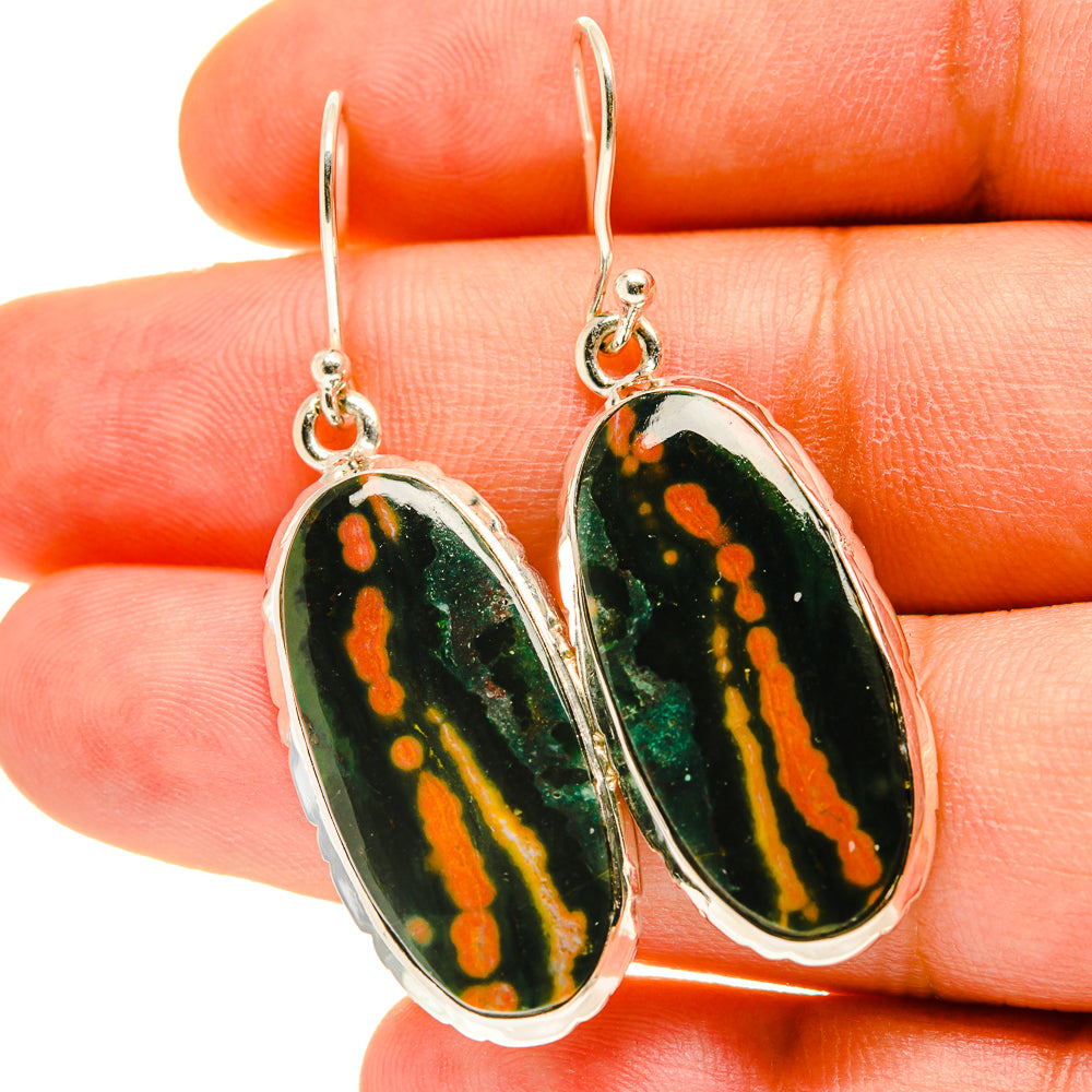 Ocean Jasper Earrings handcrafted by Ana Silver Co - EARR417008