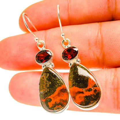 Moroccan Agate Earrings handcrafted by Ana Silver Co - EARR417012