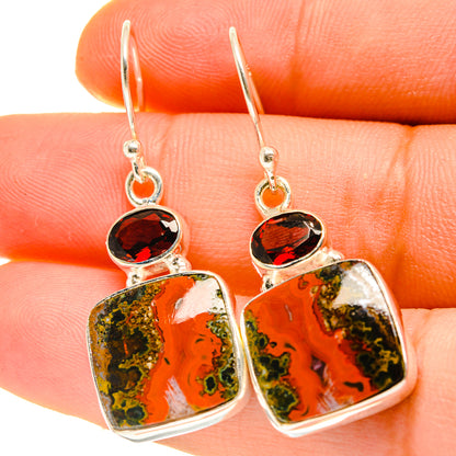 Moroccan Agate Earrings handcrafted by Ana Silver Co - EARR417020