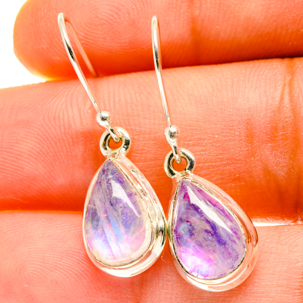 Rainbow Moonstone Earrings handcrafted by Ana Silver Co - EARR417021